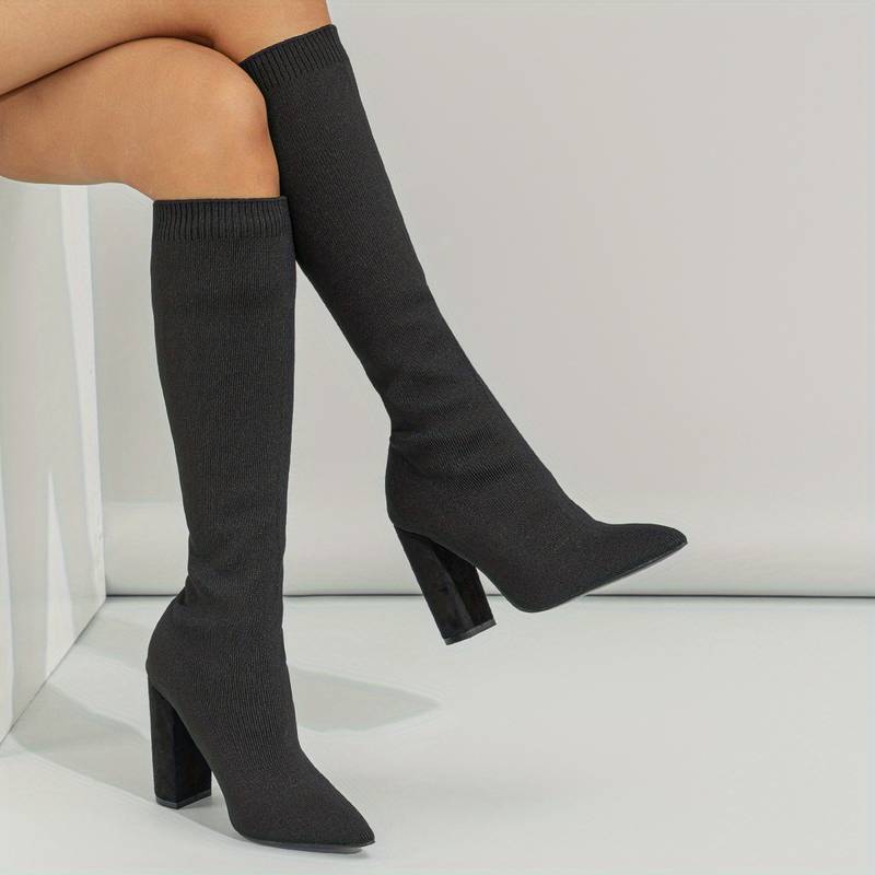 Soft Cozy Sock Boots With Cushioned Heels For Women - VogeLuxe