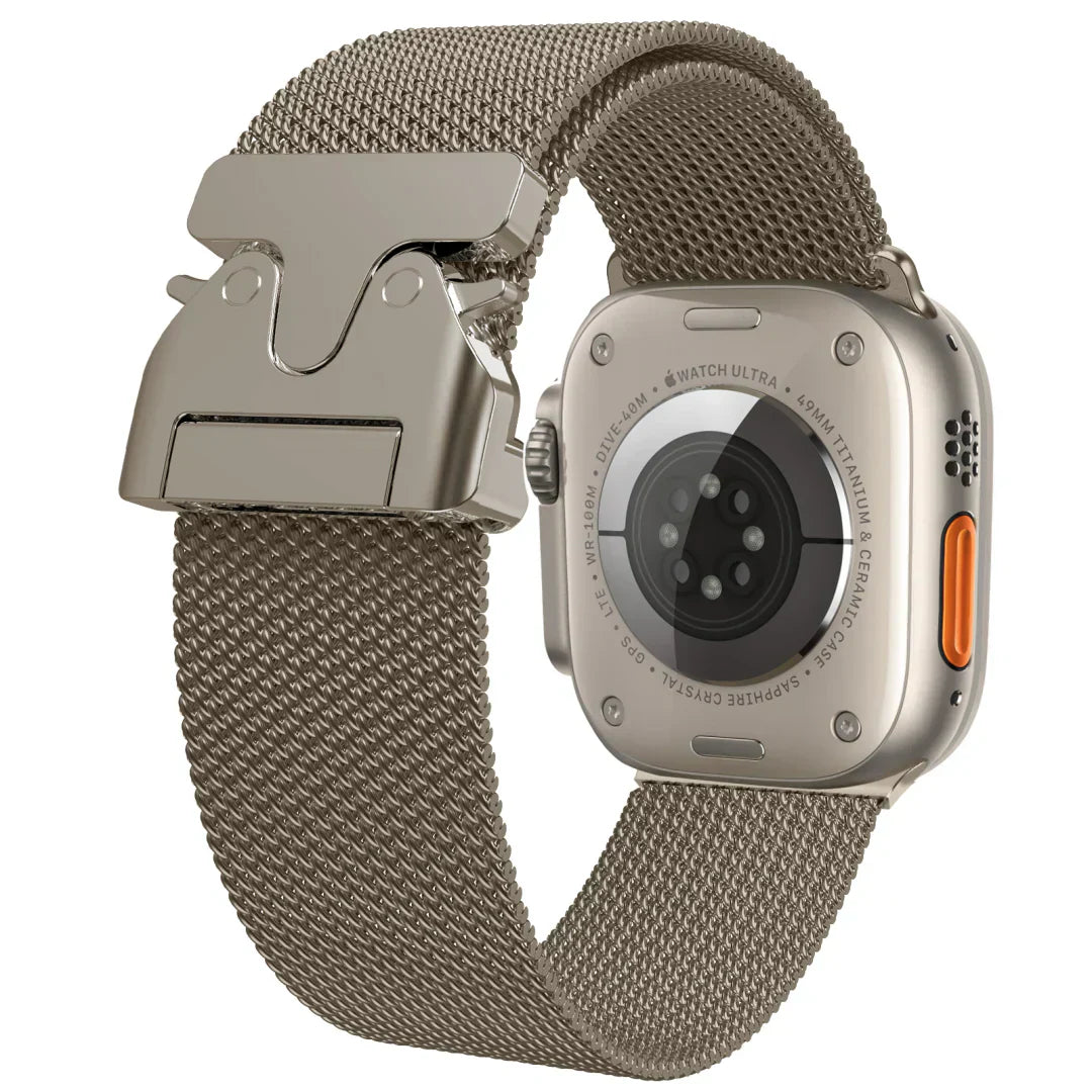 Stylish Woven Metal Strap for Apple Watch