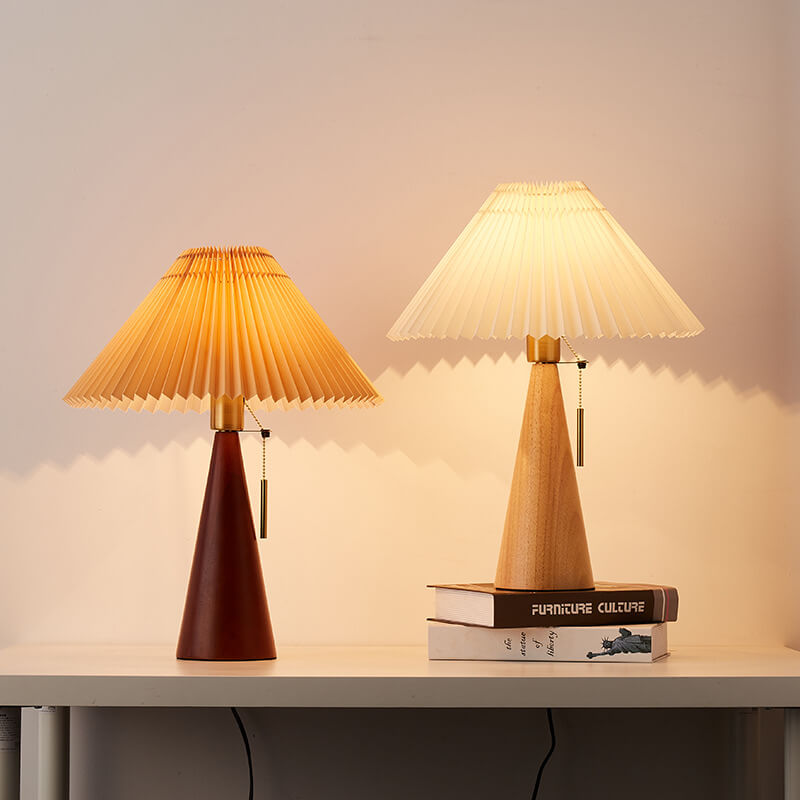 Simple Wooden Shade Table Lamp
