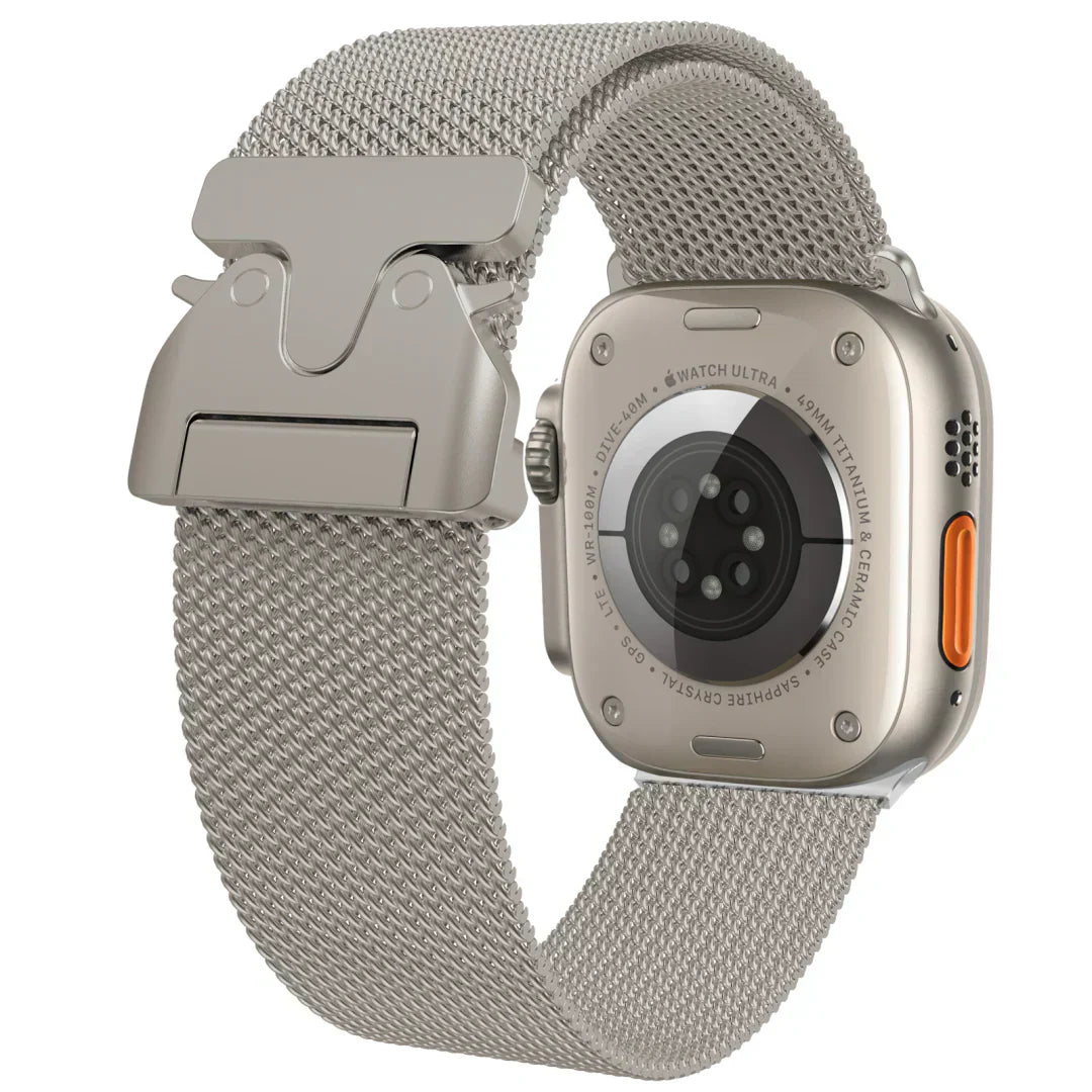 Stylish Woven Metal Strap for Apple Watch