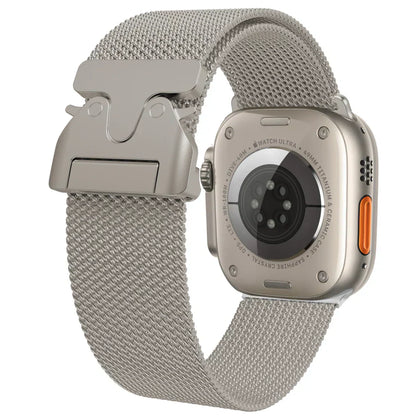 Stylish Woven Metal Strap for Apple Watch