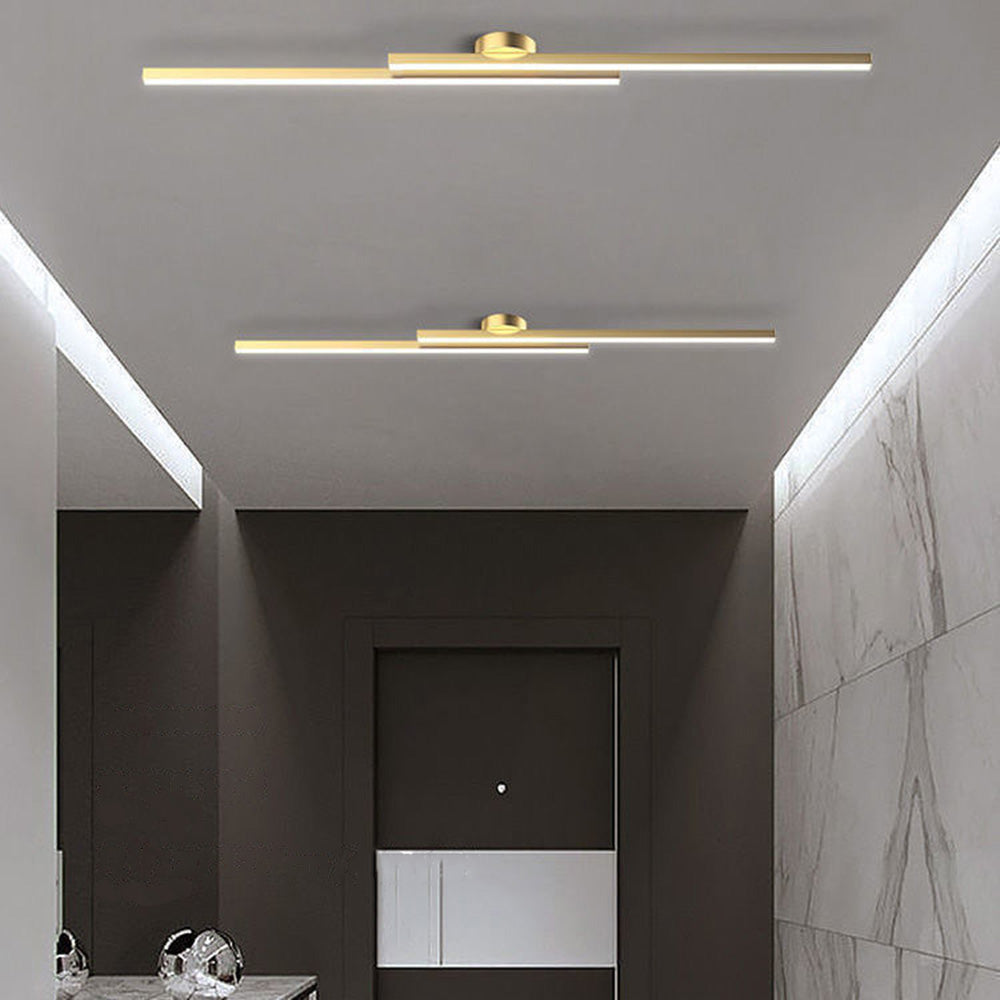 Sleek Silver LED Semi Flush Mount Ceiling Light