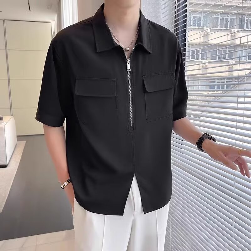 Easy Fit Men's Zipper Shirt - VogeLuxe