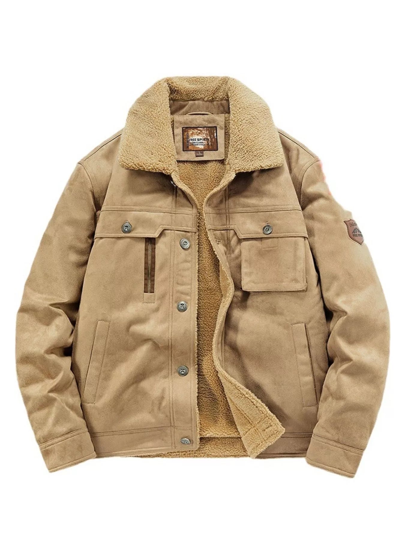 Big Size Mens Fleece Lined Parka Jacket