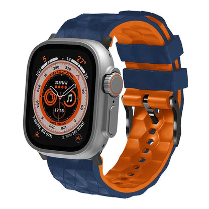 Durable Dual Tone Sports Apple Watch Silicone Strap