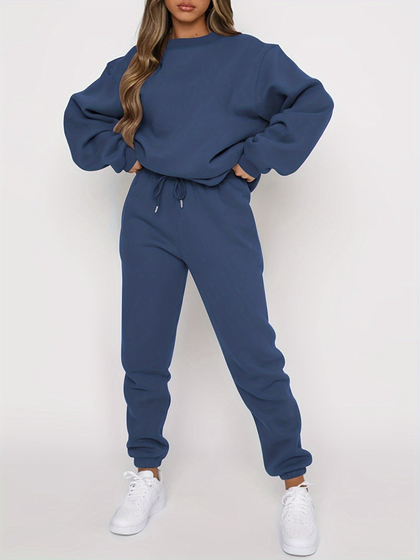 Comfy Women's Lounge Long Sleeve Sweater Jogger Set