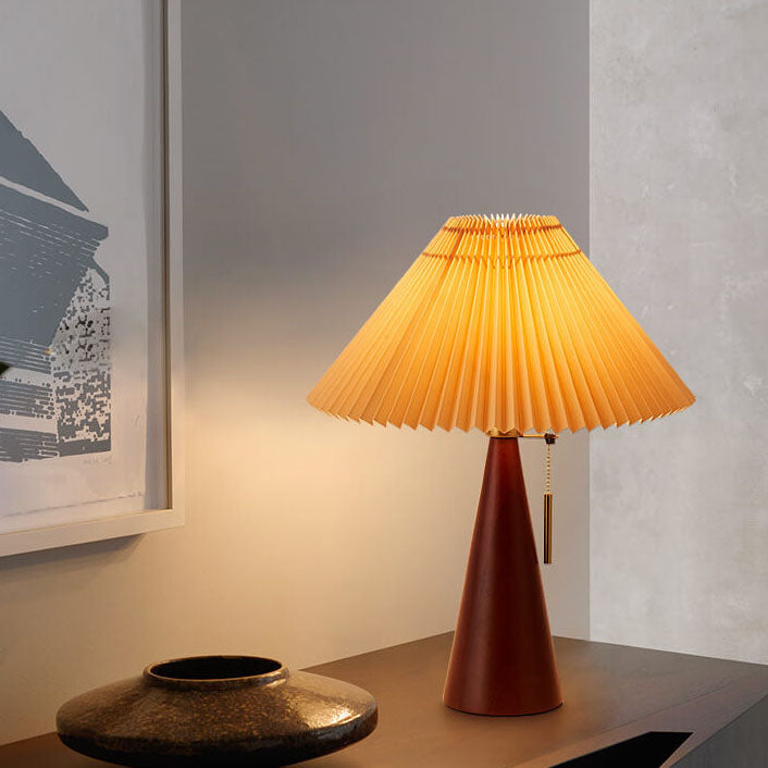 Simple Wooden Shade Table Lamp - VogeLuxe