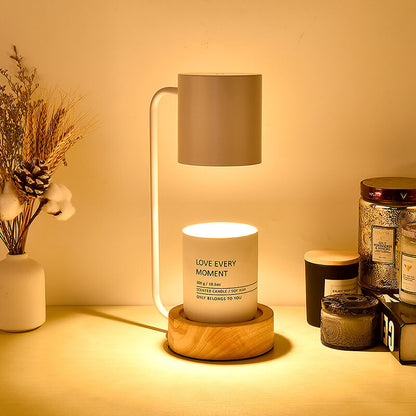 Simple Wooden Candle Light Warmer Lamp - VogeLuxe