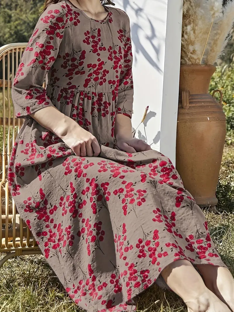 Vibrant Floral Maxi Sundress for Women - VogeLuxe