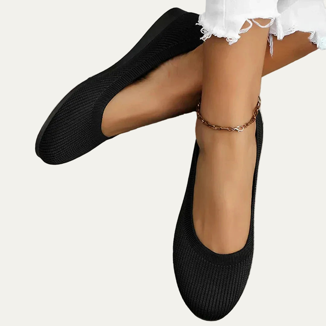 VogeLuxe | Women’s Round Toe Knit Ballet Flats