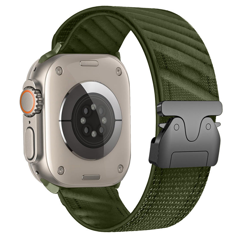 Durable Nylon Strap With Metal Buckle For Apple Watch
