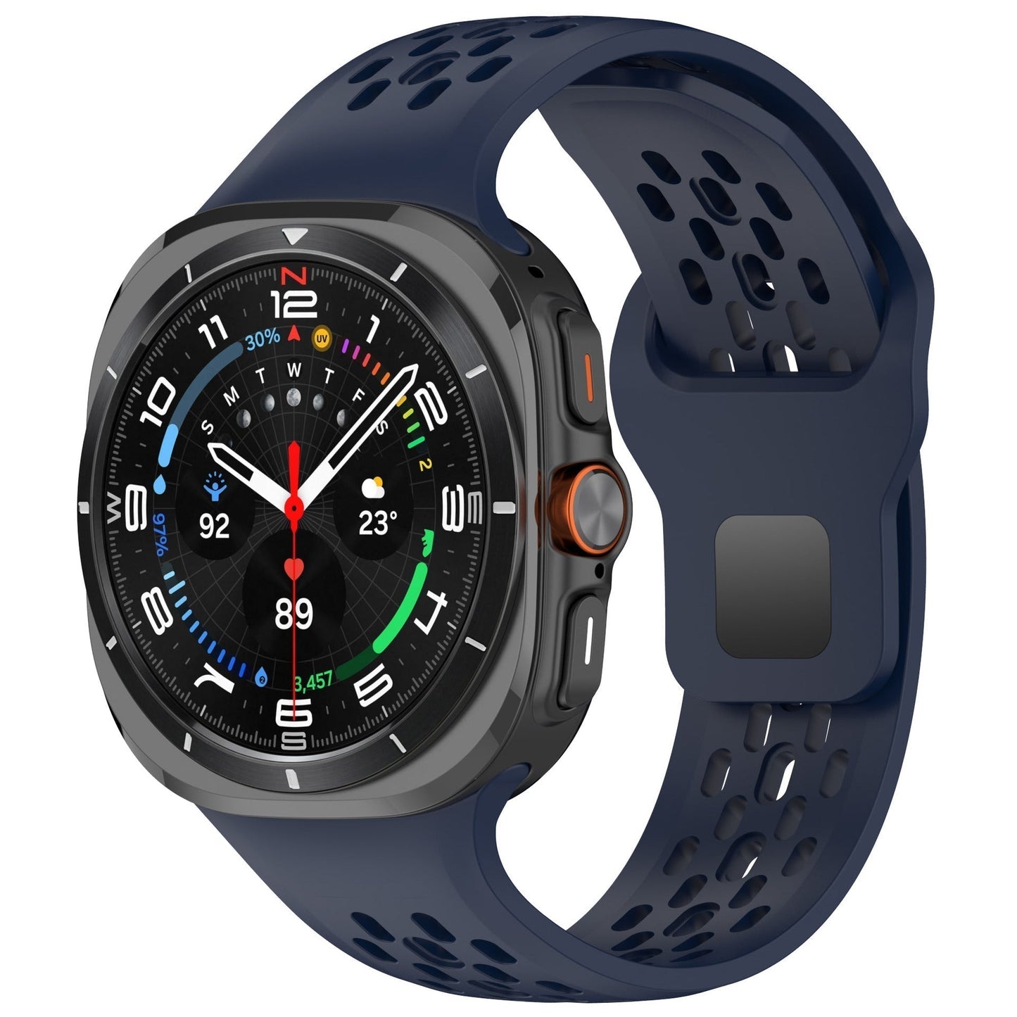 Comfortable Elastic Silicone Band For 47mm Galaxy Watch 7 Ultra