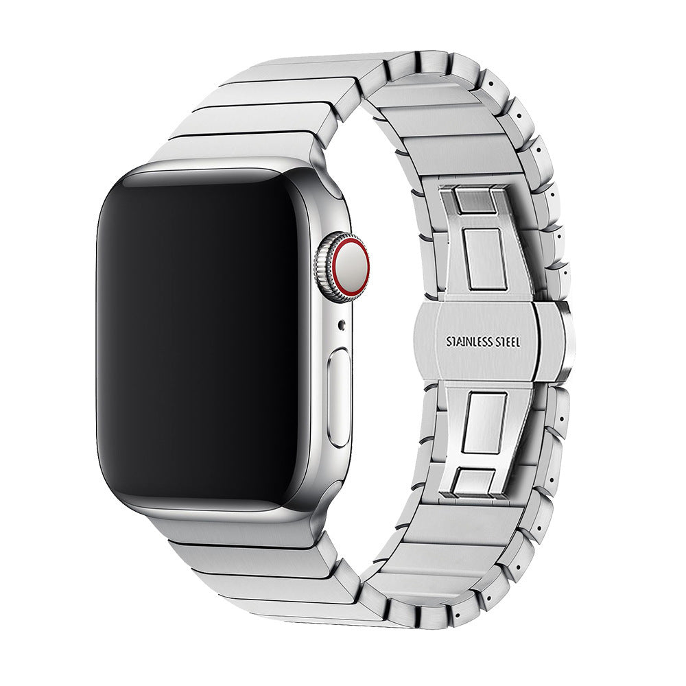Durable Steel Watch Strap with Secure Buckle