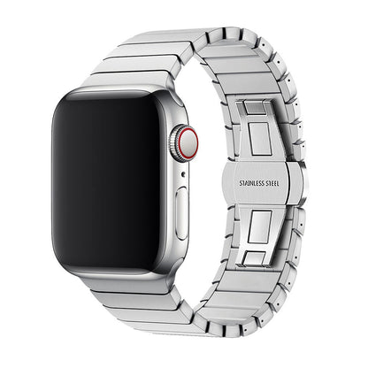 Durable Steel Watch Strap with Secure Buckle