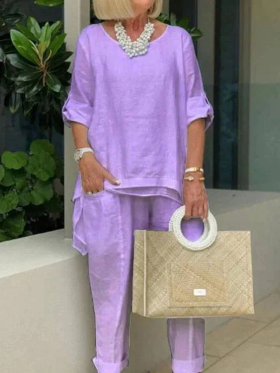 Chic Casual Summer Pants and Top Set