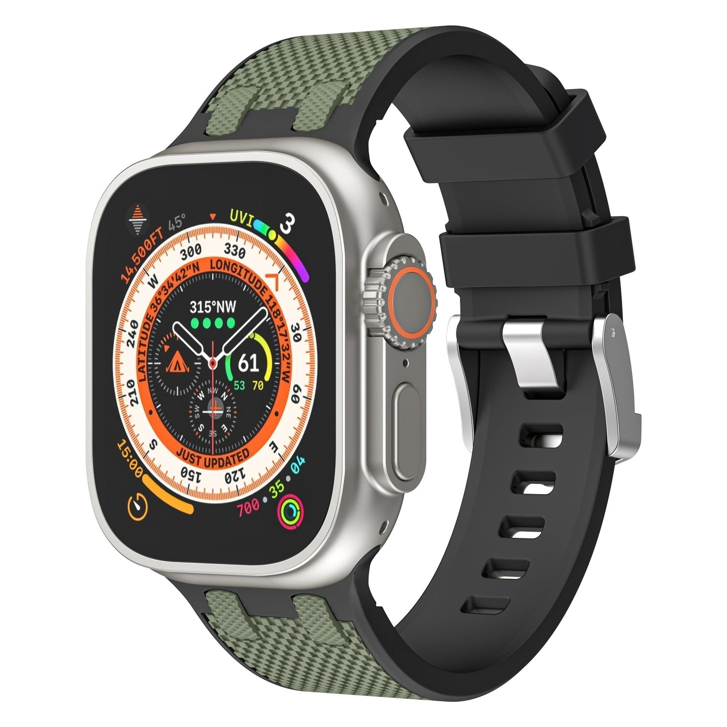 Colorful Dual Tone Apple Watch Silicone Strap