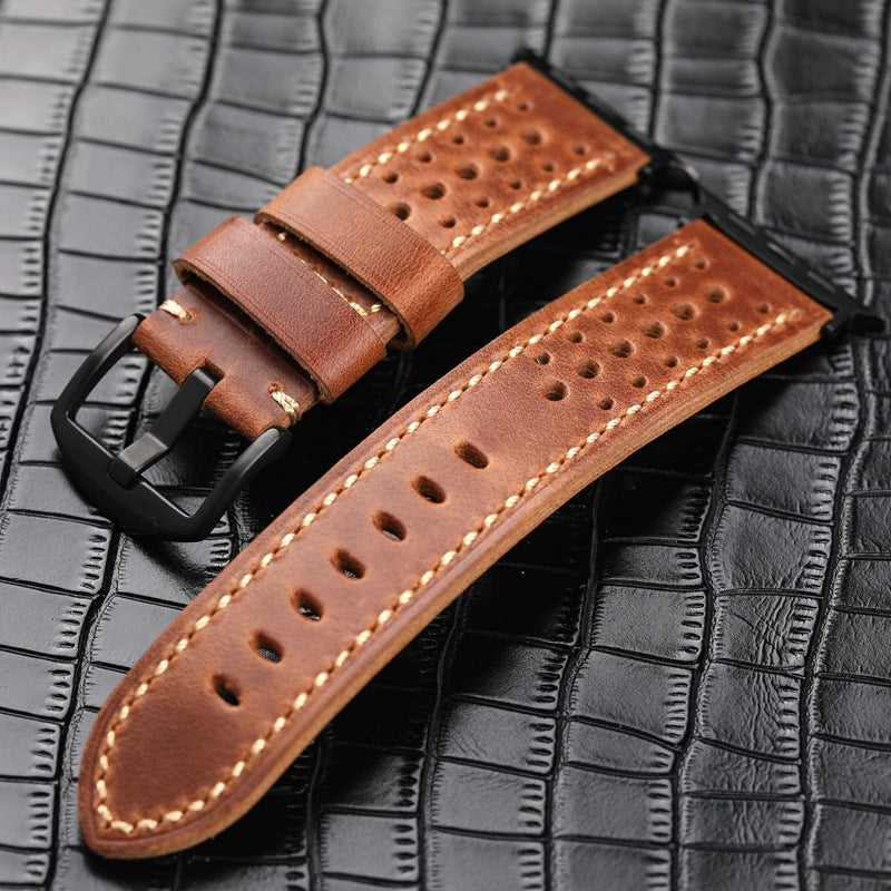 Leather Racing Watch Band