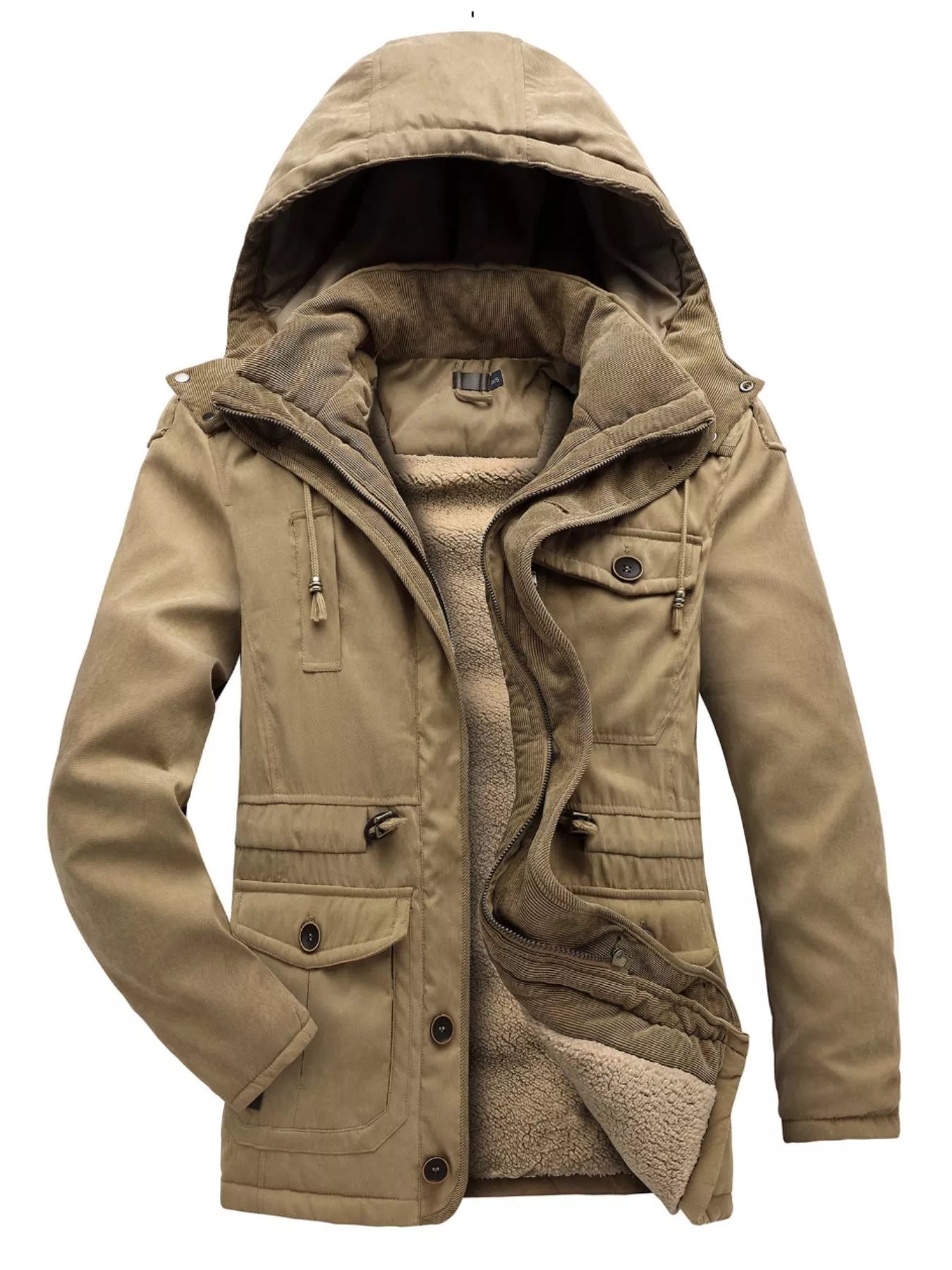 Warm Waterproof Men's Parka Coat