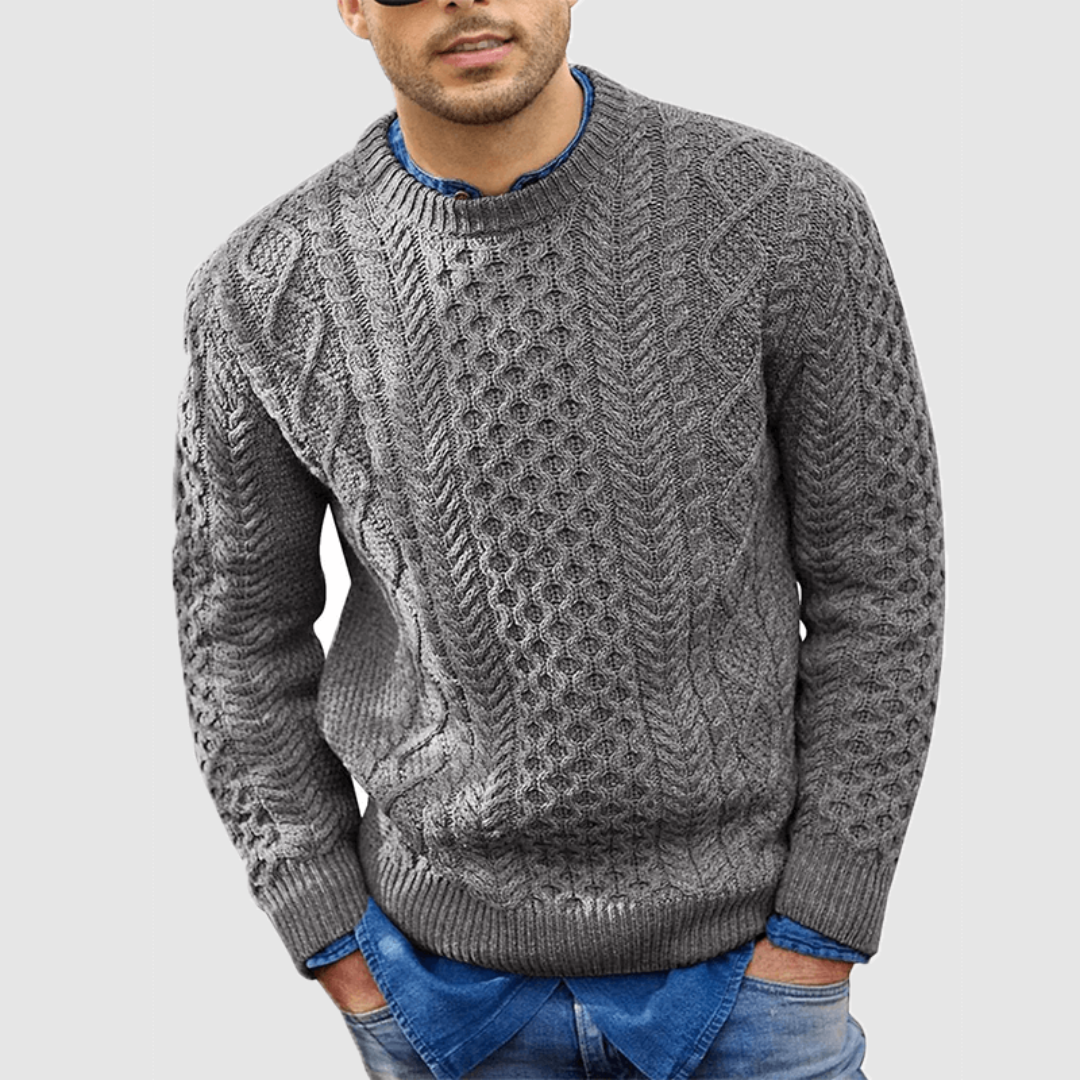 VogeLuxe | Men’s Warm Cable Knit Sweater