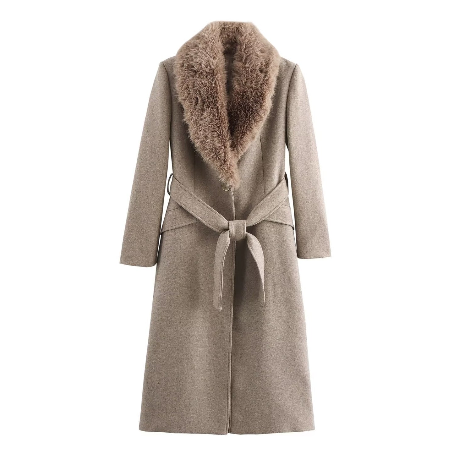 Luxury Faux Fur Lined Women's Winter Coat
