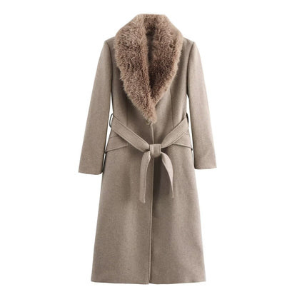 Luxurious Ladies Faux Fur Winter Coat