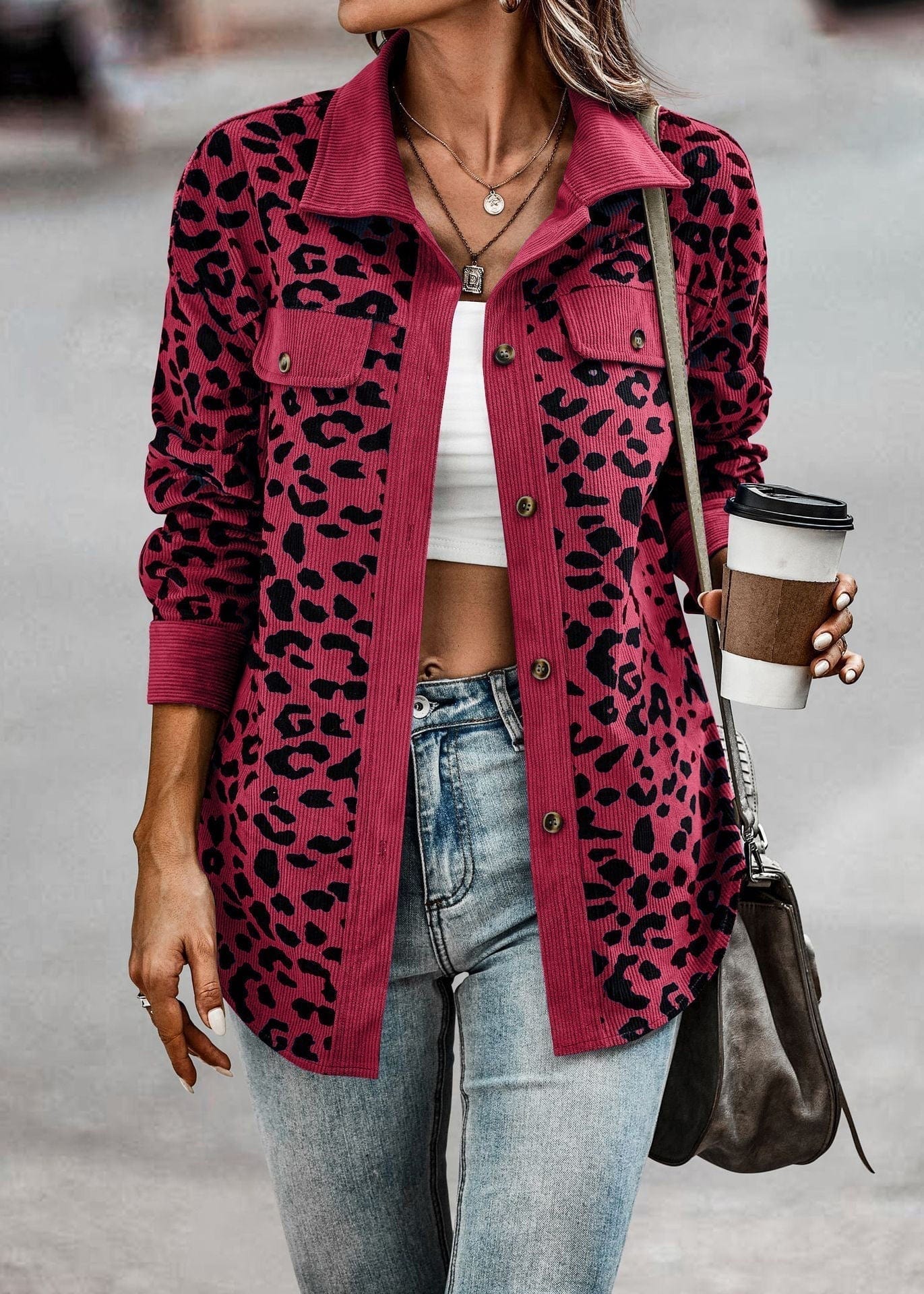 Stylish Leopard Coat - Soft Luxury Fabric - Perfect for Spring
