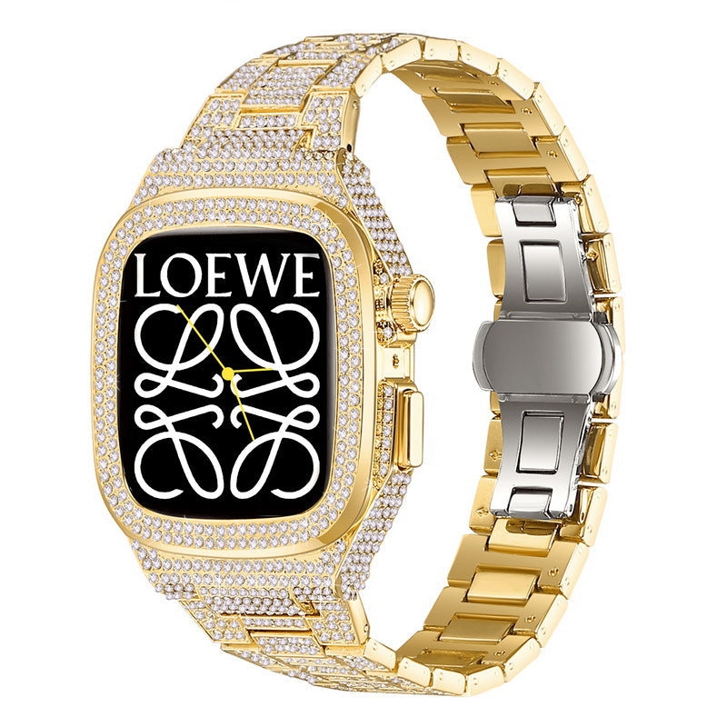 Luxury Crystal Metal Band for Apple Watch 44/45mm