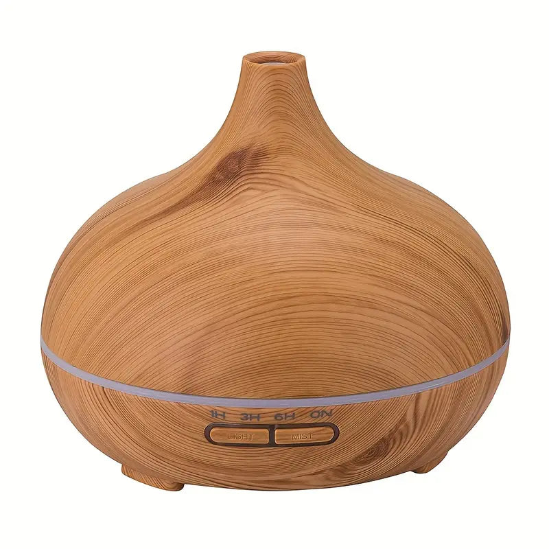 Natural Wood Essential Oil Diffuser with Colorful LED Light - VogeLuxe