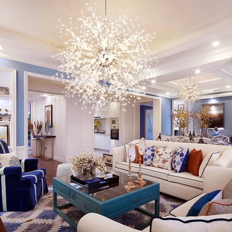 Luxury Crystal Flower Pendant Light Fixture