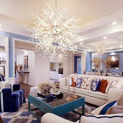 Luxury Crystal Flower Pendant Light Fixture