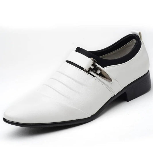 Classic Black Tie Leather Dress Shoes - VogeLuxe