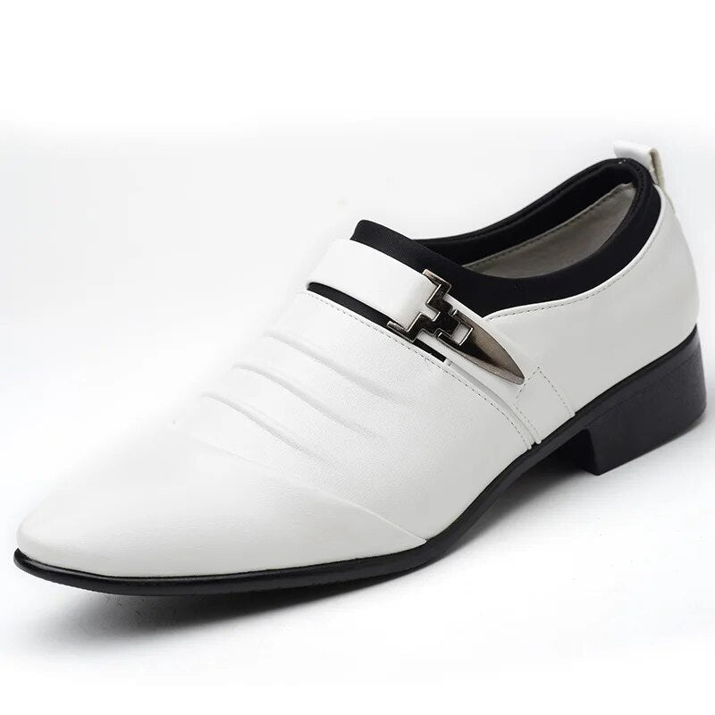 Luxury Black Tie Leather Dress Shoes - BritishElegance