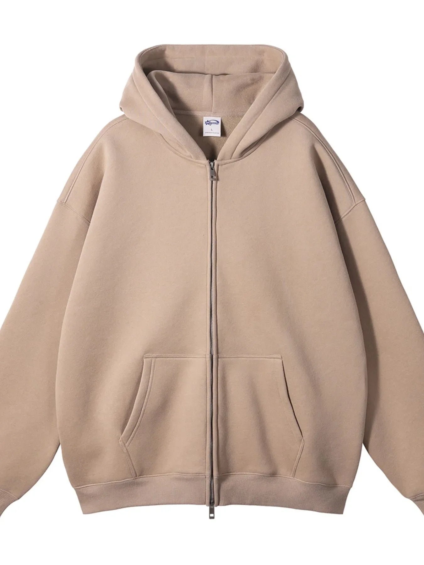 Warm Men's Zip Up Fleece Hooded Jacket