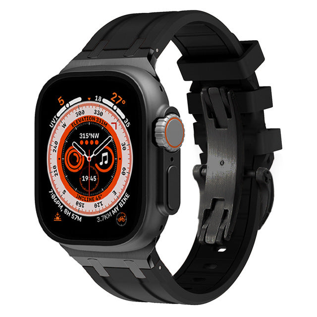 Durable Silicone Strap for Apple Watch with Metal Adapter