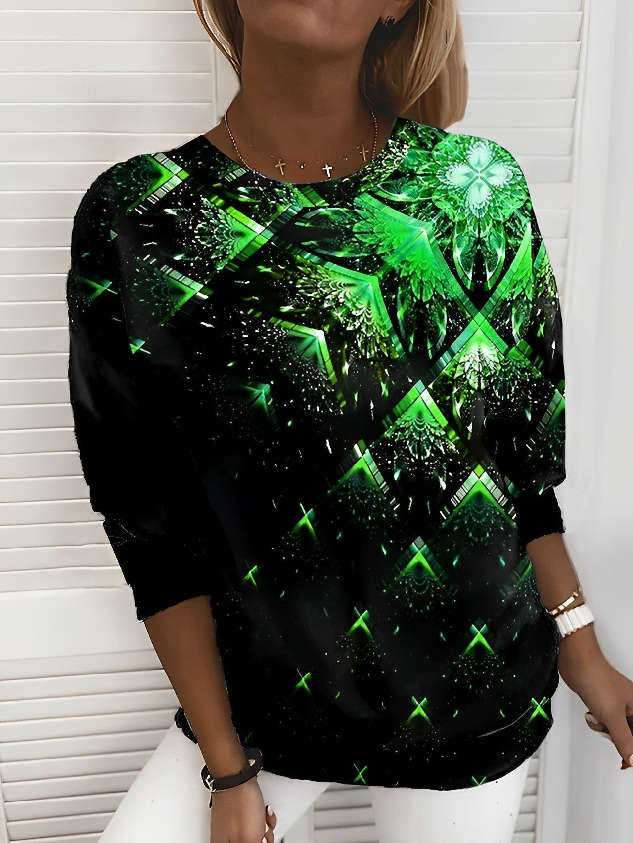 Women's Trendy Sweatshirt with Graphic Print Design - VogeLuxe