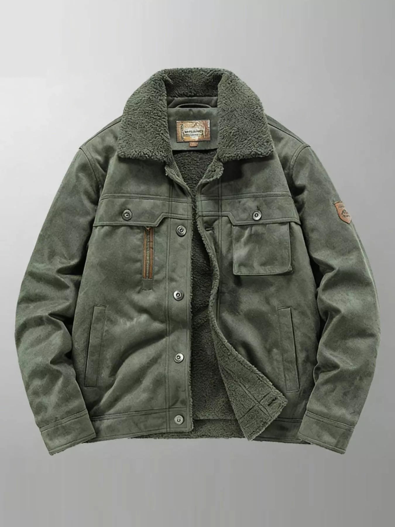Big Size Mens Fleece Lined Parka Jacket - VogeLuxe