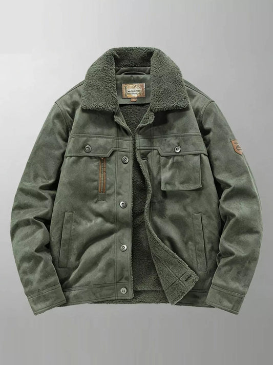 Big Size Mens Fleece Lined Coat - BritishElegance