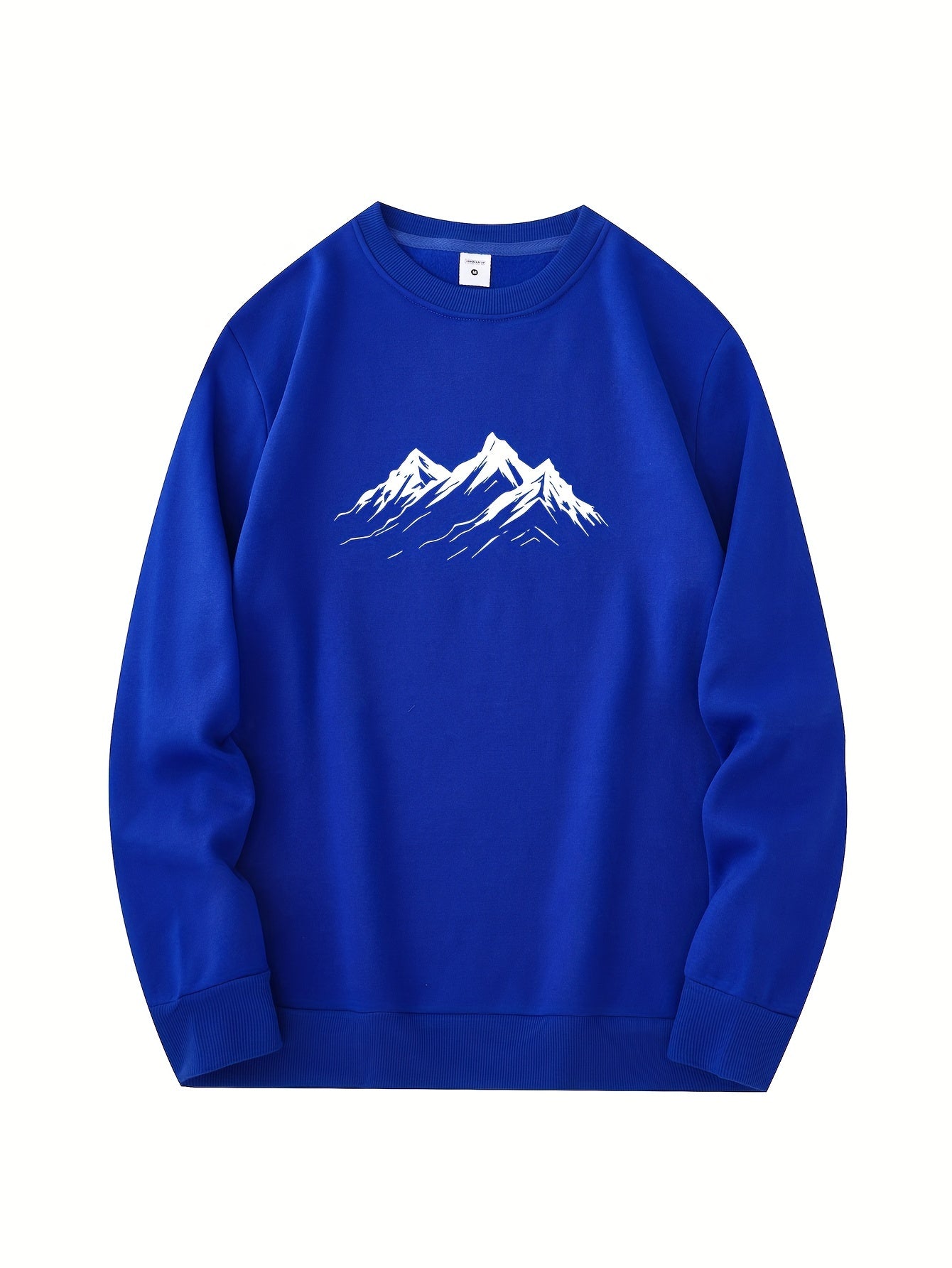 Cozy Men's Winter Sweatshirt with Mountain Design