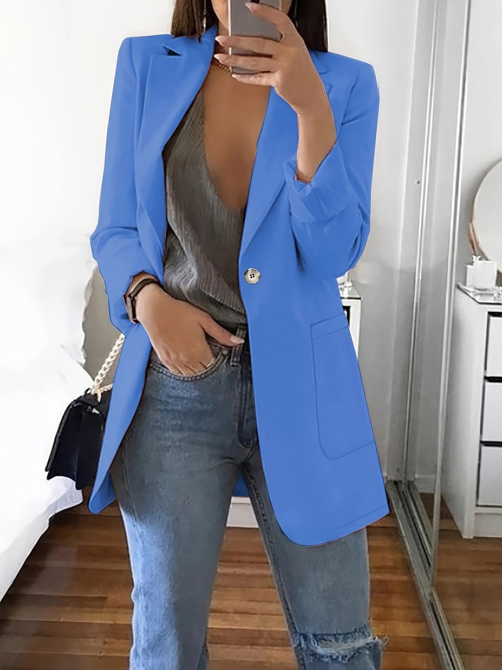 Women's Classic Tailored Blazer for Fall Winter