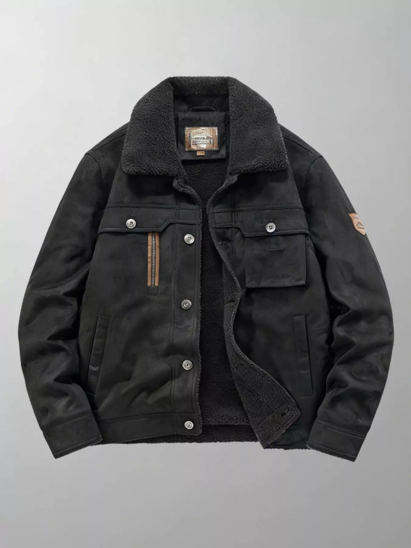 Big Size Mens Fleece Lined Parka Jacket