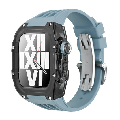 Stylish Fluoro Band & Black Case For Apple Watch