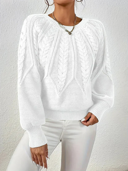 Soft Cable Knit Women's Raglan Sweater