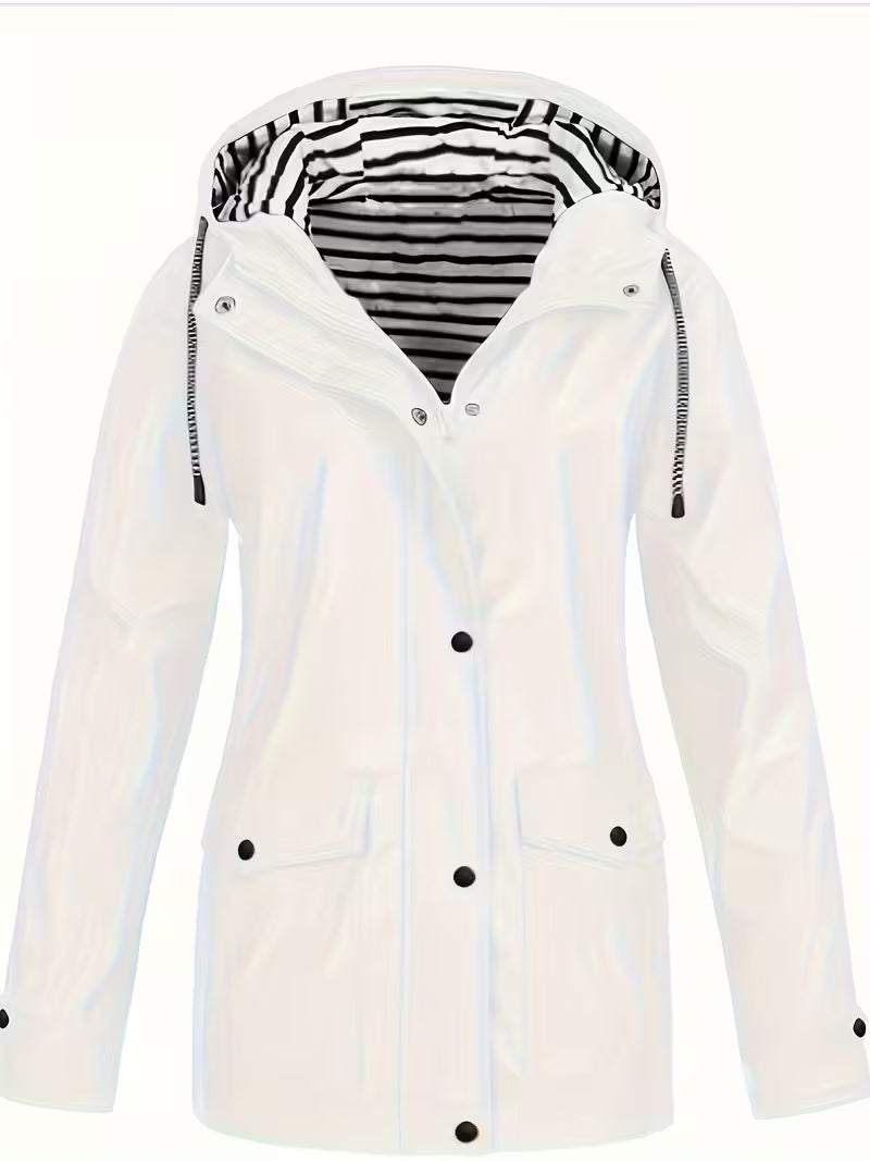 Waterproof Women's Rain Coat - Breathable Lightweight Jacket