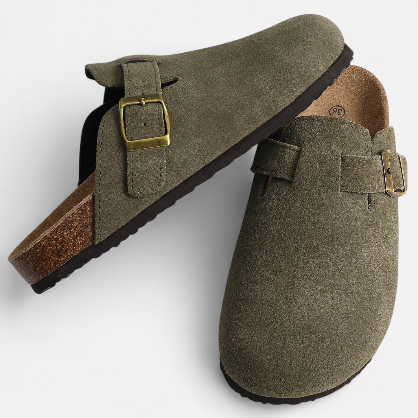 Luxury Suede Mens Slip On Mules - VogeLuxe