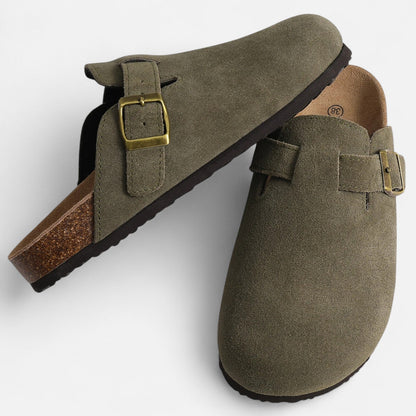 Luxury Suede Mens Slip On Mules - VogeLuxe