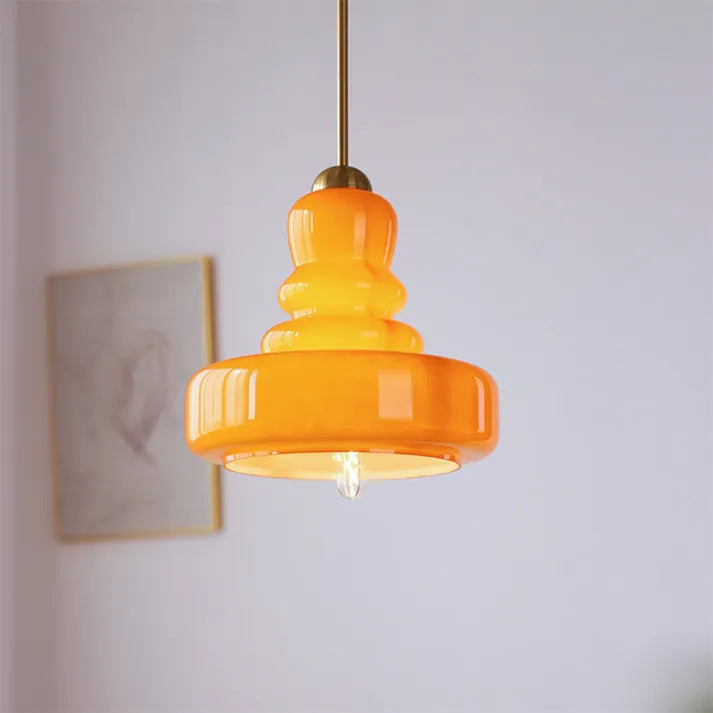 Sleek Round Glass Pendant Lamp