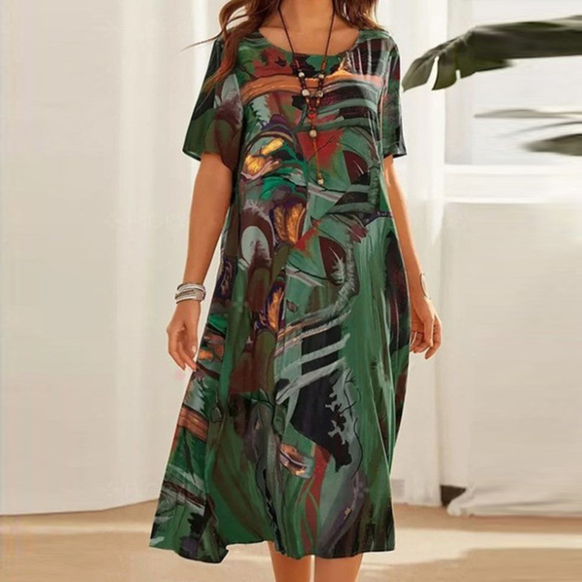 Vibrant Floral Midi Dress