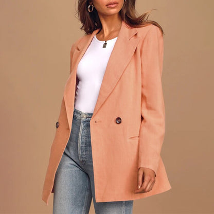 Stylish Women's Relaxed Fit Blazer with Pockets