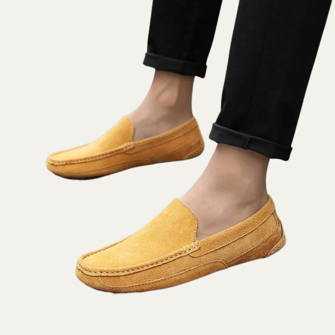 VogeLuxe | Men’s Suede Hand-Stitched Moccasins