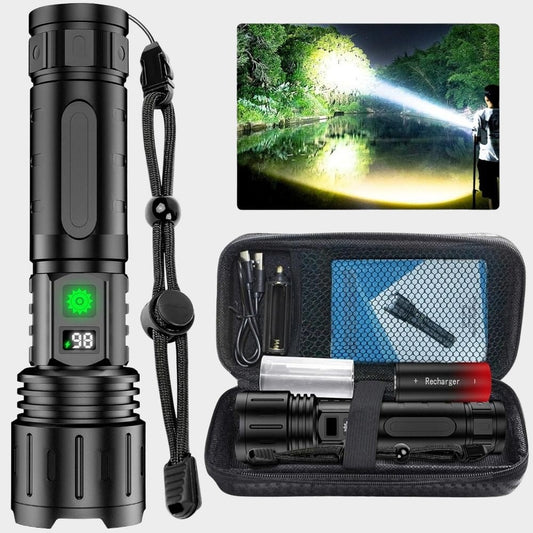 Bright Rechargeable LED Flashlight Waterproof Pocket Torch - VogeLuxe